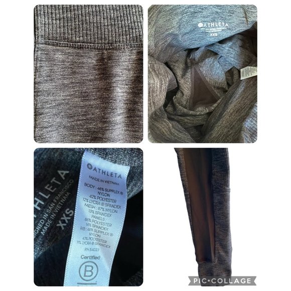 Athleta Womens Excursion Hybrid Jogger Leggings XXS Tight Pockets Gray 405666-01 - Picture 6 of 14